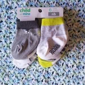 NWT Child of Mine 6 pk Newborn Socks